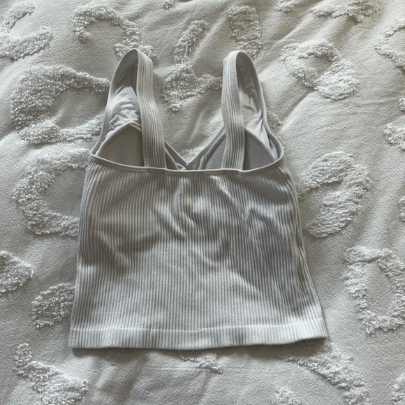 Altar’d State White Ribbed Tank Top - Picture 3 of 4